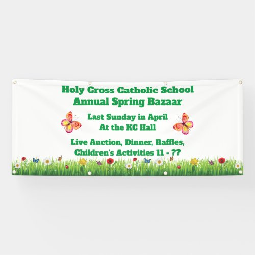 Spring Bazaar Church School Fundraiser Banner