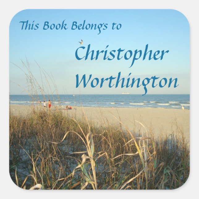 Spring Beach Scene No. 3 Bookplate (Front)