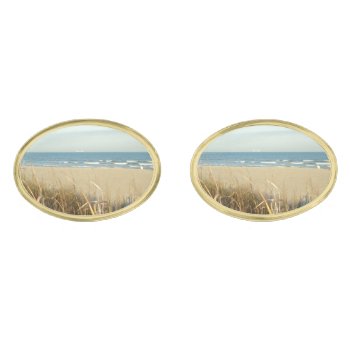 Spring Beach Scene No. 3 Cufflinks by h2oWater at Zazzle
