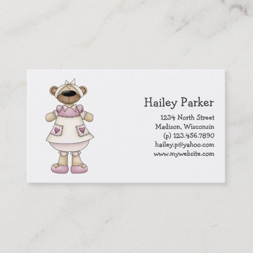 Spring Bears · Mauve Pinafore Business Cards