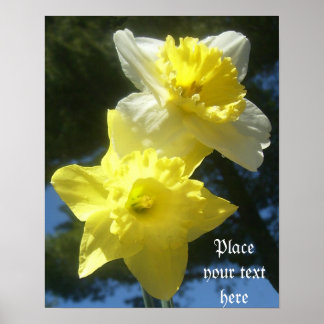 Spring Beautiful affodils customizable poster