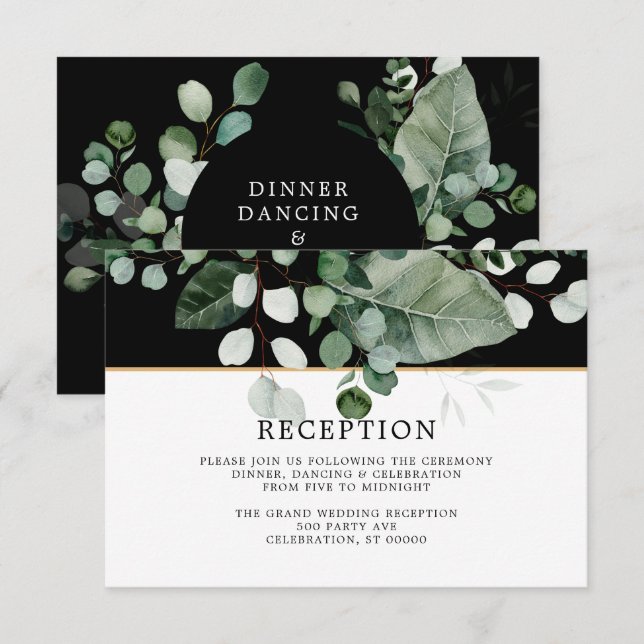 SPRING BEAUTY BOTANICAL GREENERY Wedding  (Front/Back)