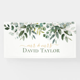 SPRING BEAUTY BOTANICAL GREENERY WEDDING BANNER