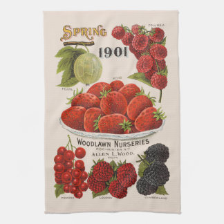Spring berries  kitchen towel