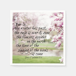 Spring Bible Verse Napkins