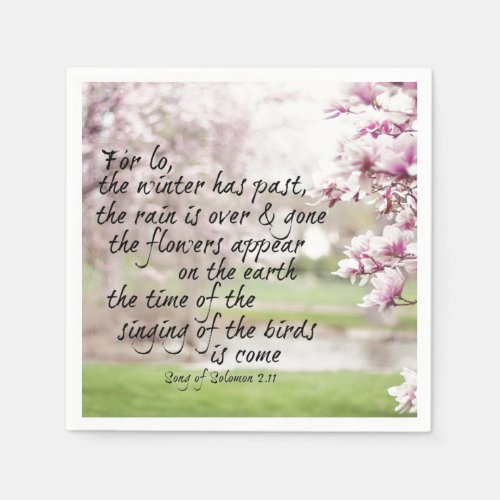 Spring Bible Verse Napkins