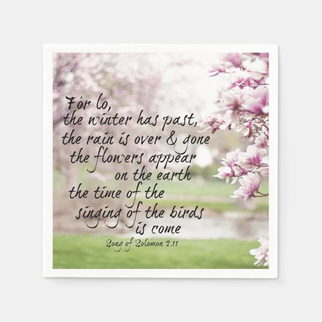 Spring Bible Verse Napkins (Front)