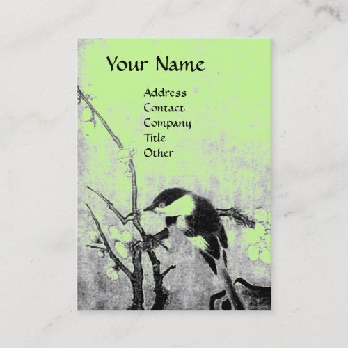 SPRING BIRD black green Business Card