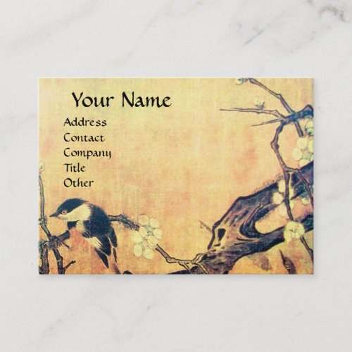 SPRING BIRD brown yellow Business Card