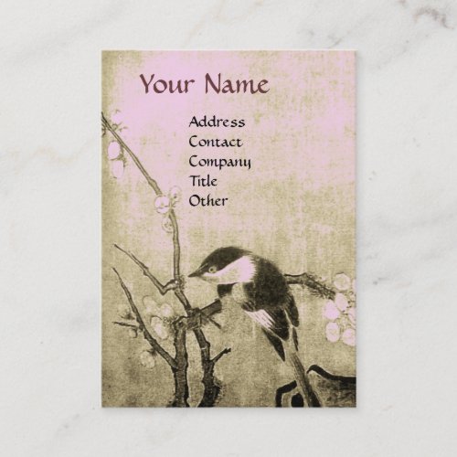 SPRING BIRDpink brown Business Card