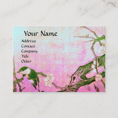 SPRING BIRD pink violet bluebrown Business Card