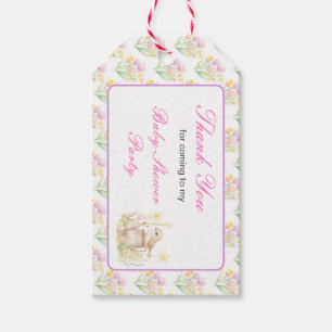 Spring Bird Watering Can Baby Shower Gift Tags