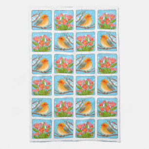 Spring Birds and Blooms To Brighten Your Kitchen Towel