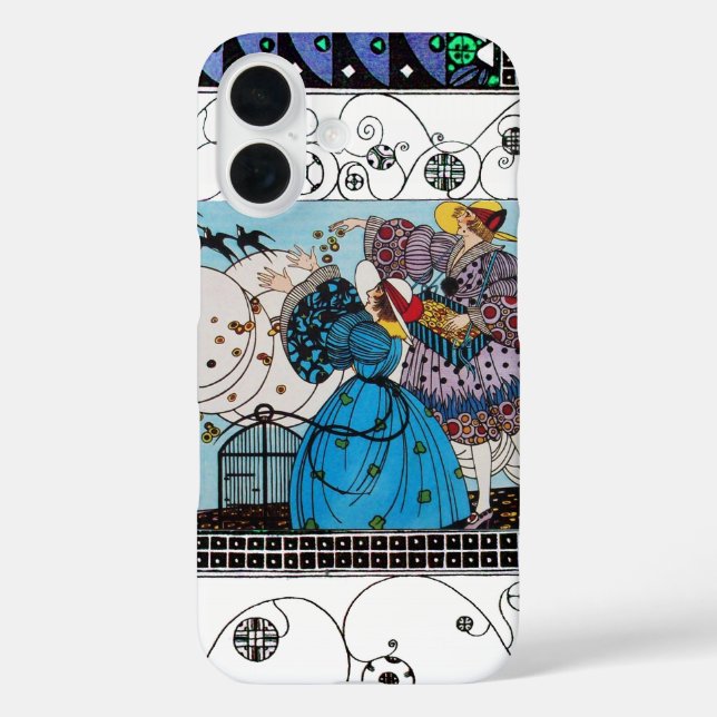 SPRING BIRDS AND SWIRLS / FASHION COSTUME DESIGNER Case-Mate iPhone CASE (Back)