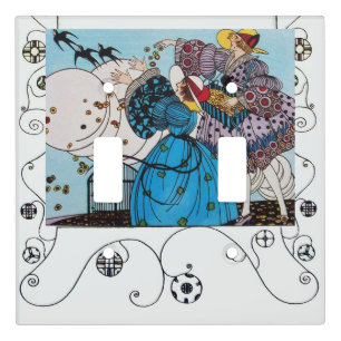 SPRING BIRDS AND SWIRLS / FASHION Geometric Swirls Light Switch Cover