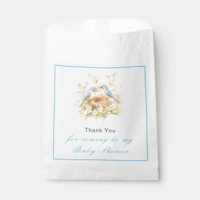Spring Birds Baby Shower Favor Bag (Front)