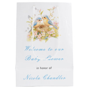 Spring Birds Baby Shower Medium Gift Bag
