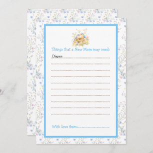 Spring Birds Baby ShowerAdvice List Invitation