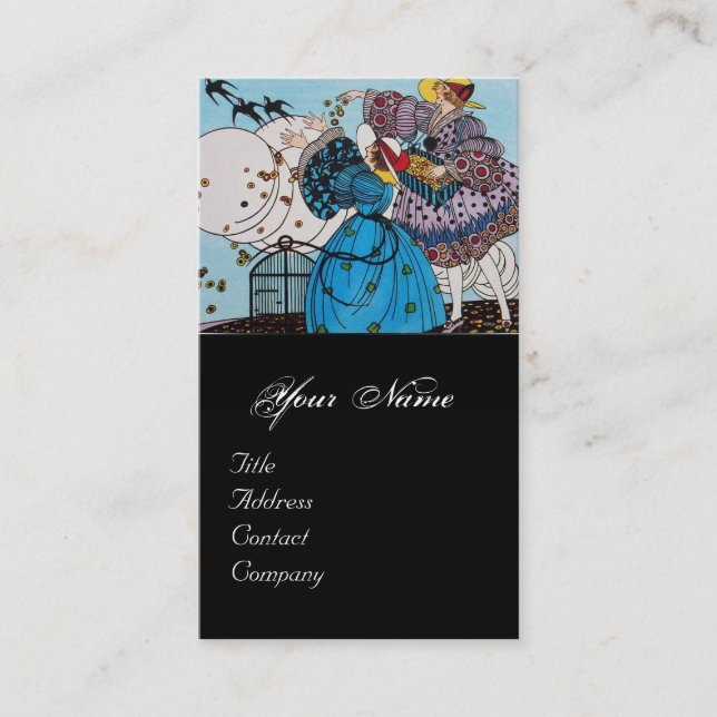 SPRING BIRDS / BEAUTY FASHION  COSTUME DESIGNER BUSINESS CARD (Front)