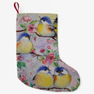 Spring Birds Christmas Stocking