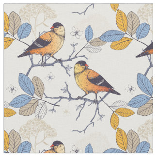 Spring Birds Fabric