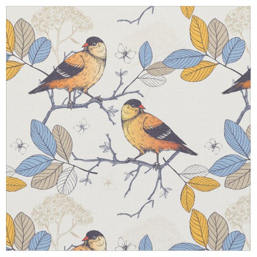 Spring Birds Fabric