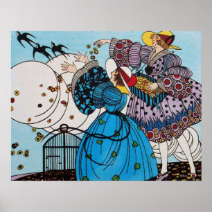 SPRING BIRDS / FASHION COSTUME DESIGNER POSTER