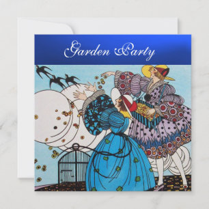 SPRING BIRDS GARDEN PARTY ,Blue Sapphire Invitation