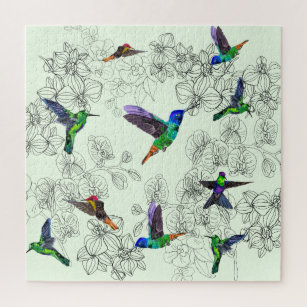 Spring Birds - Hummingbirds Jigsaw Puzzle