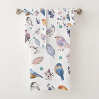 Spring Birds Pattern