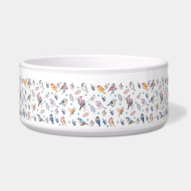 Spring Birds Pattern Bowl (Front)