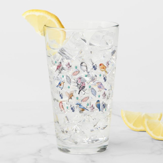 Spring Birds Pattern Glass (Front Ice)