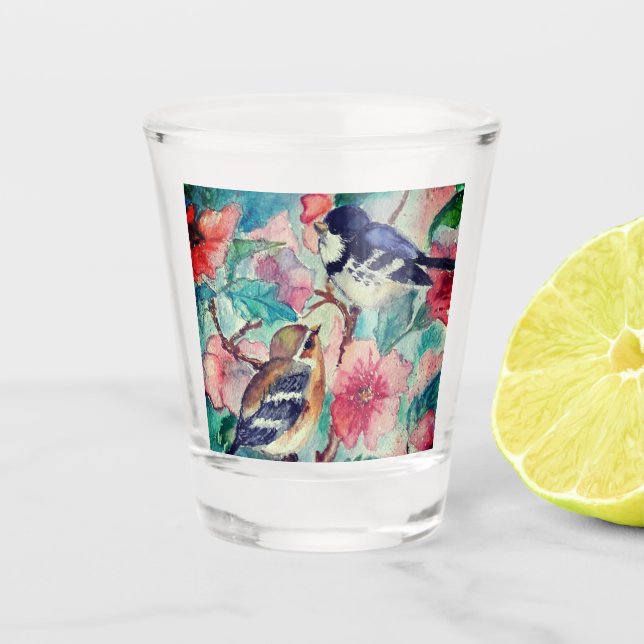 Spring Birds Shot Glass (Front)