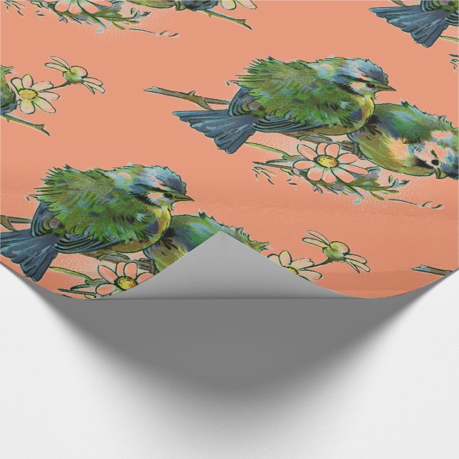 Spring Birds Wrapping Paper (Corner)