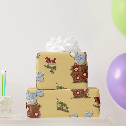 Spring Birds Wrapping Paper