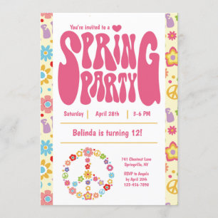 Spring Birthday Party Invitation