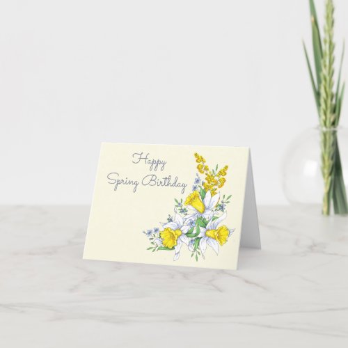 Spring Birthday with Jonquils Holiday Card