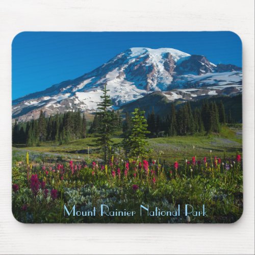 Spring Bloom at Mount Rainier Mouse Pad