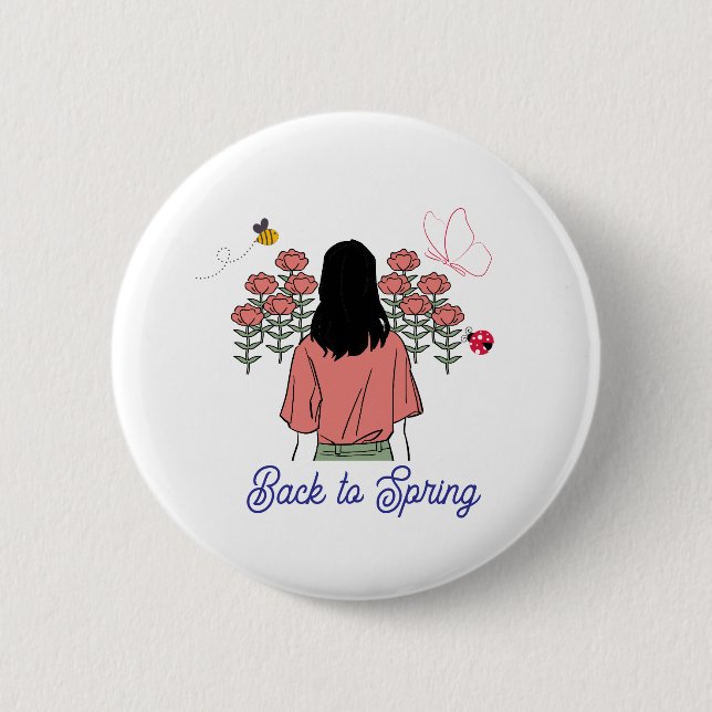 Spring Bloom Button (Front)