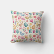 Spring Bloom Easter 6 Throw Pillow