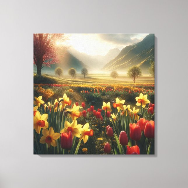 Spring Bloom Radiance Canvas Print (Front)