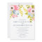 Spring Bloom Watercolor Floral Wedding Invitation