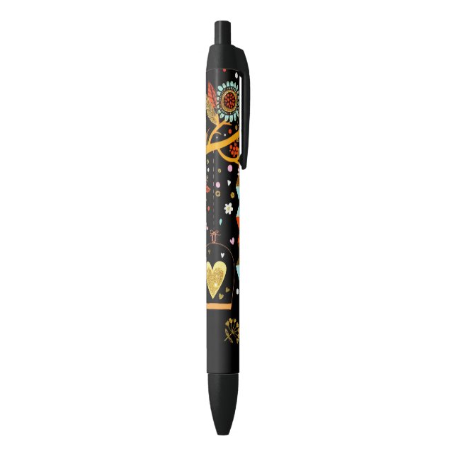 Spring Blooming Tree Gold Bird In Love Pen (Bottom (Vertical))