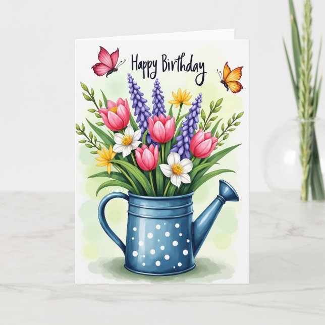 Spring Blooms Birthday Card (Front)