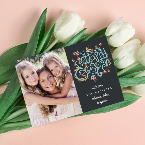 Spring Blooms Easter Photo Card