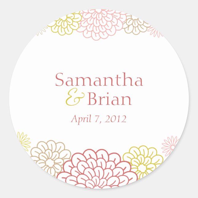 Spring Blooms Favor Sticker (Front)