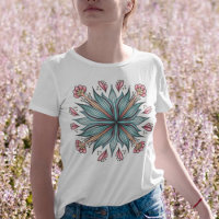 Spring Blooms: Geometric Floral T-Shirt