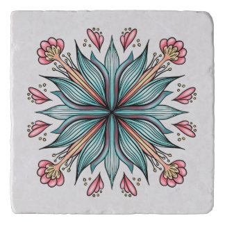 Spring Blooms: Geometric Floral Trivet