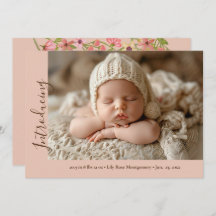 Spring Blooms Pink Floral Sweet Baby Girl Birth An