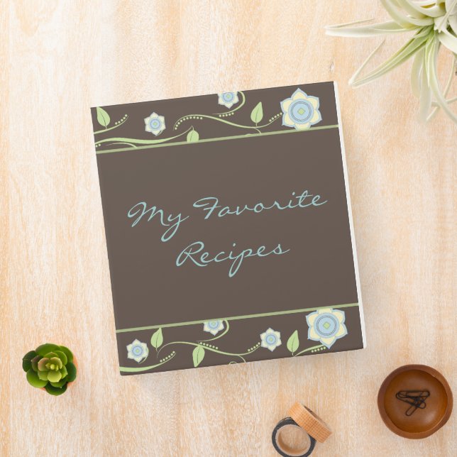 Spring Blooms Recipe Book Binder (In Situ)